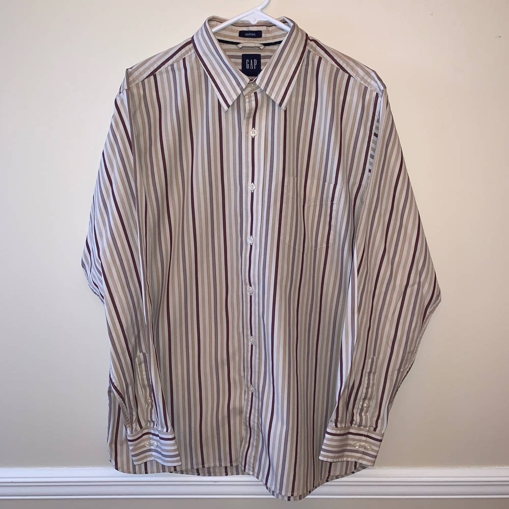 Gap Classic Fit Striped Dress Shirt